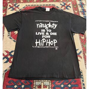 Vintage 1993 Naughty By Nature Hip Hop Hooray Rap Tour Tee Size XL Hanes
